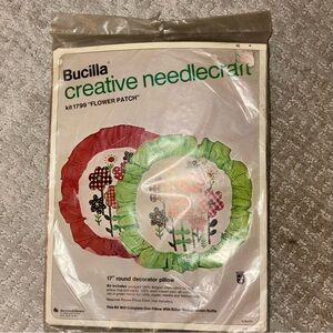 Vintage Bucilla Creative Needlecraft Kit – “Flower Patch” #1799 – Sealed